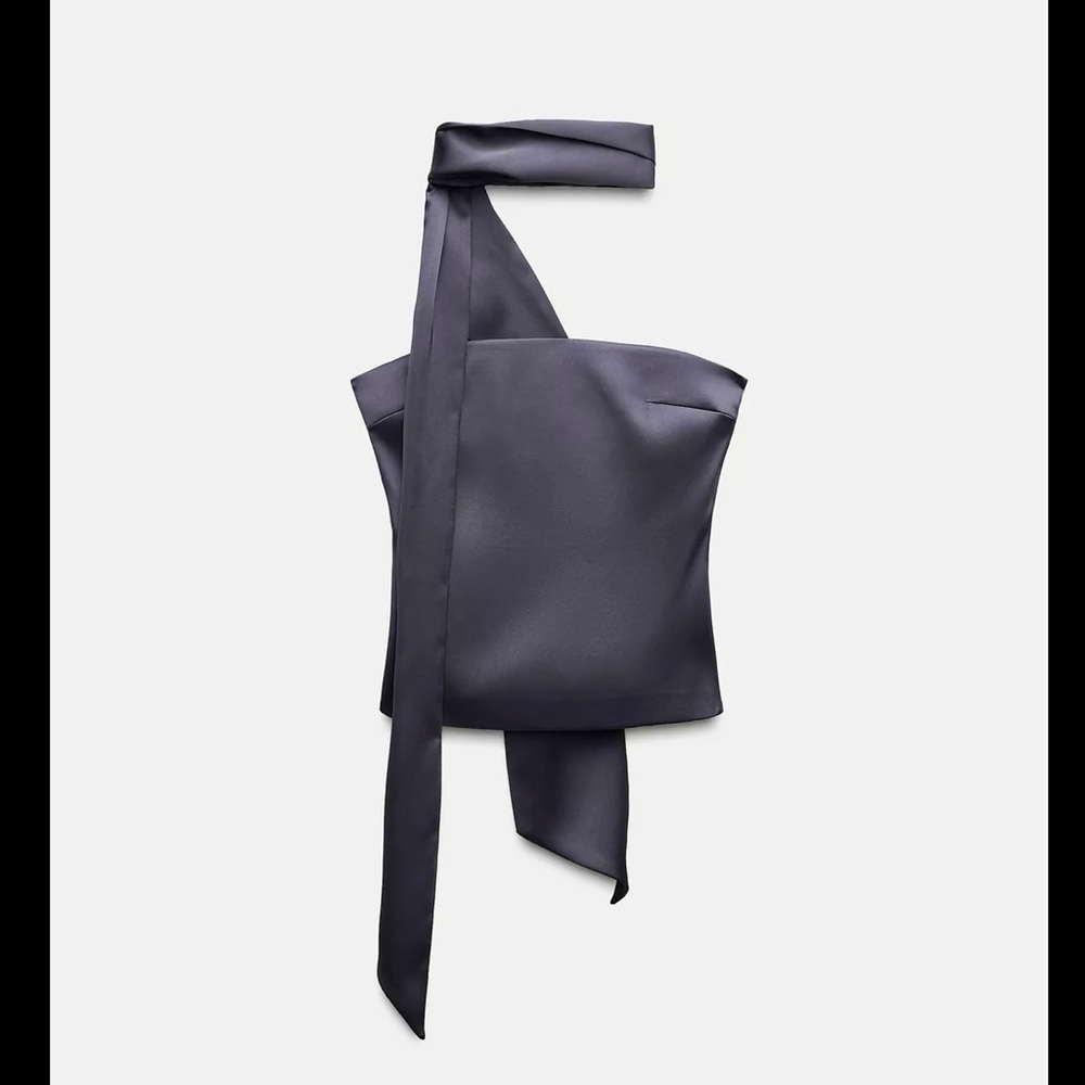 Zara Satin foulard top Size M